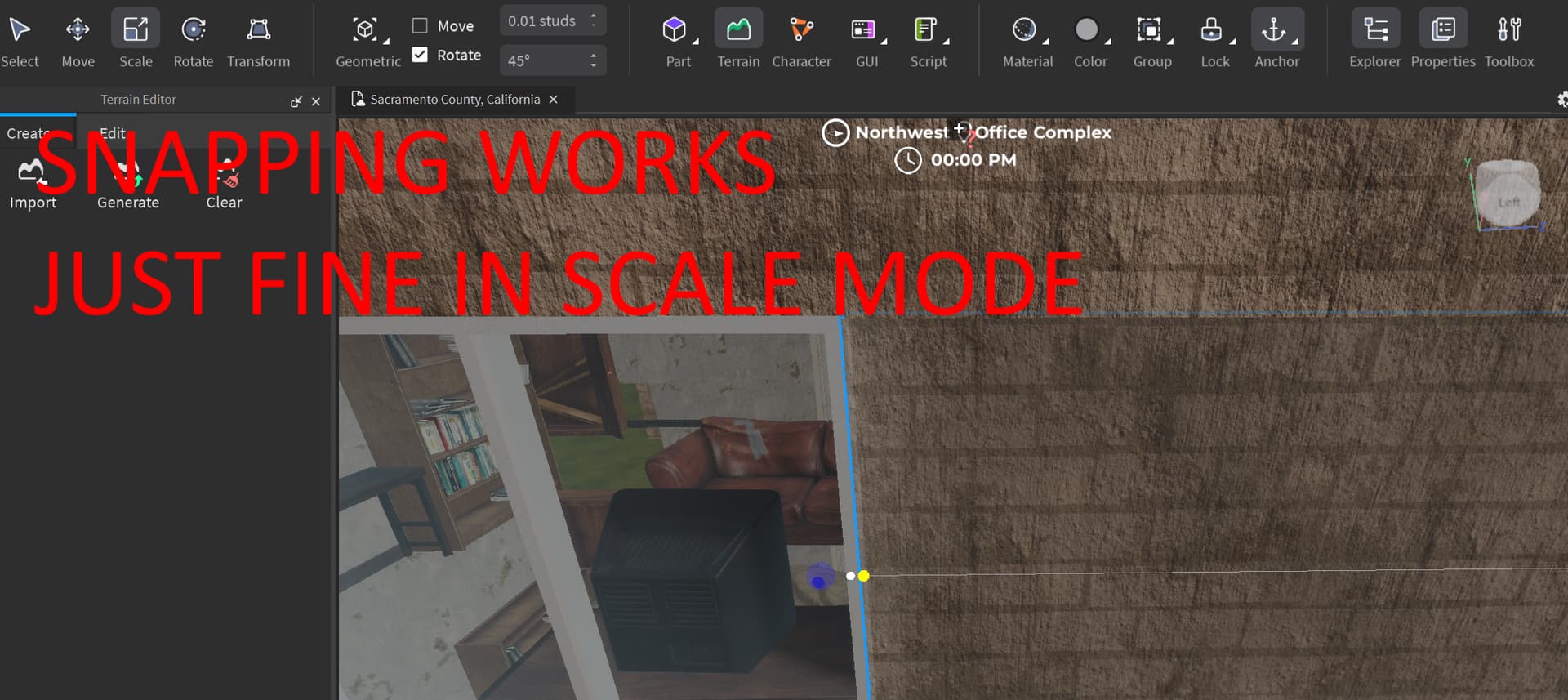 Snapping Broken in Drag Mode but works in Scale Mode - Building Support ...