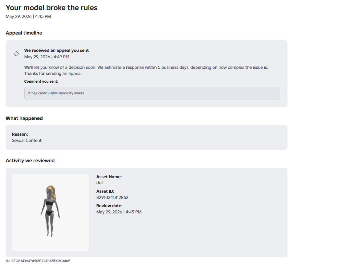 What Makes This A Sexual Content Violation Studio Bugs Developer 