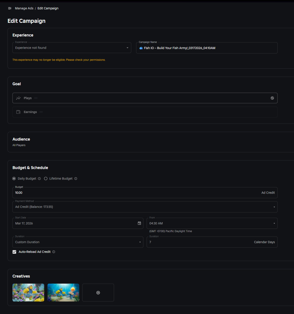 Ad Manager Is Broken Creator Hub Create Roblox Com Bugs Developer 