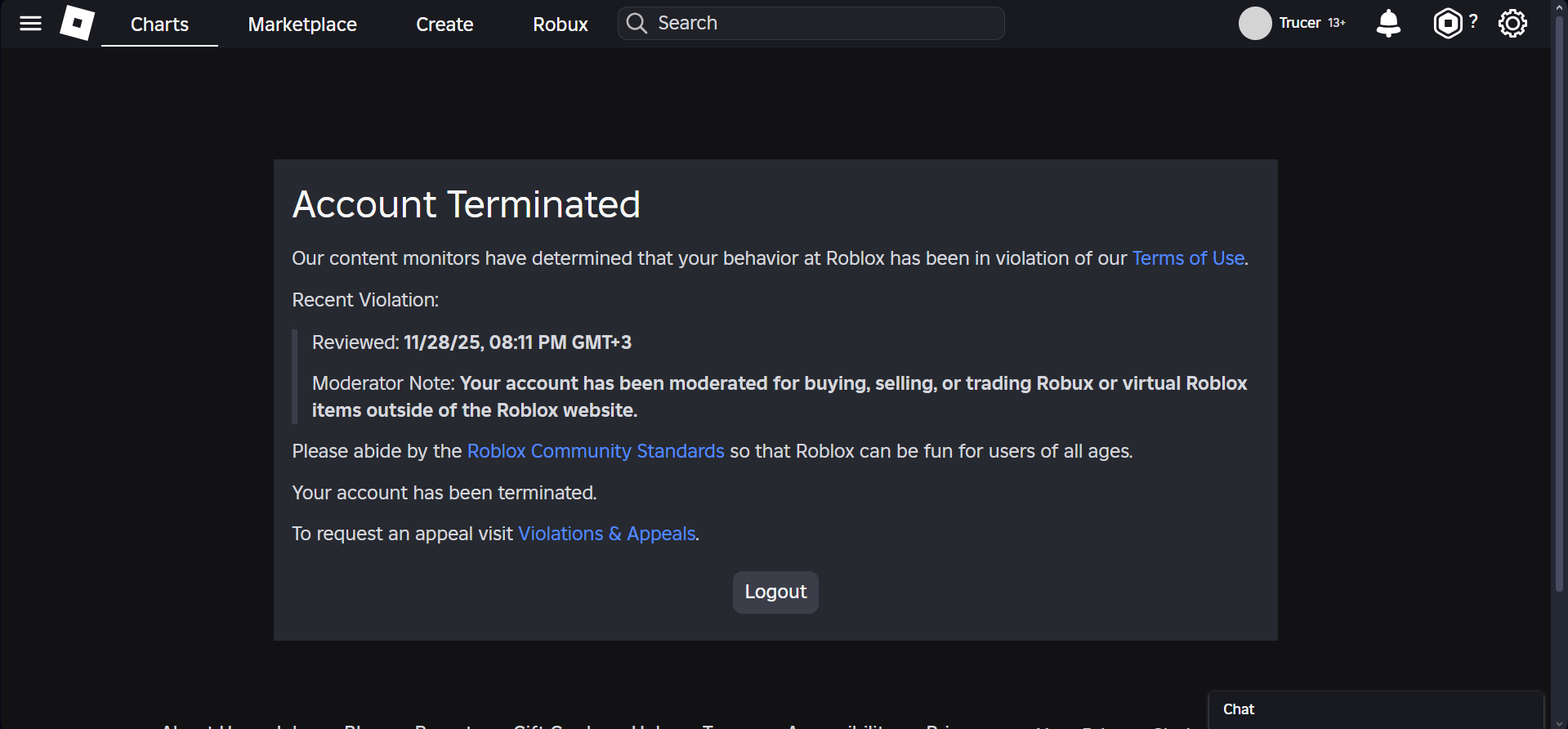 Large Robux Account Roblox AI moderation deleted my accounts for Big robux transfers from ...