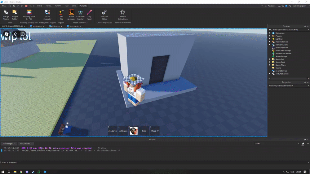 [SOLVED] Animations not the same as I made them in Moon Animator ...
