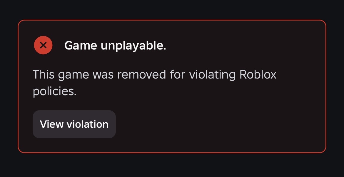 Roblox R2 Removed Game removed but no way to see why or resolve - Creator Hub (create ...