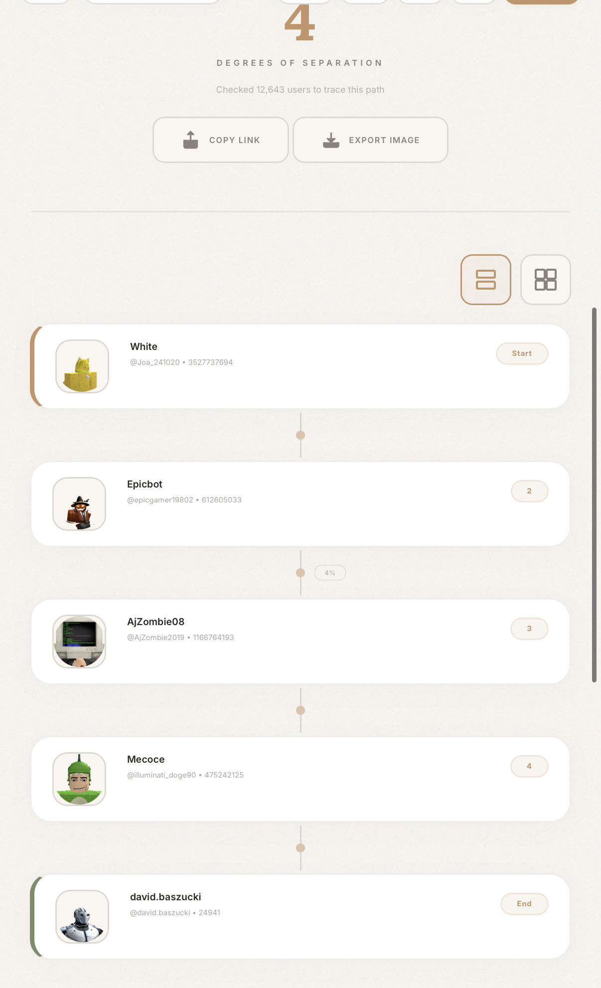 Friend Path Checker Roblox Friend Path Finder: are you friends with David Baszucki ...