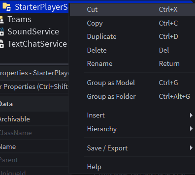 You can copy StarterCharacterScripts and StarterPlayerScripts - Studio ...