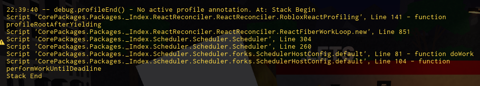 debug.profileEnd() - No active profile annotation - Studio Bugs ...