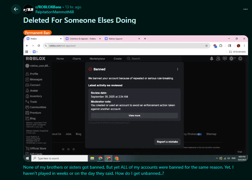 Issues in Roblox Moderation Are Causing False Bans - Page 7 - Roblox ...
