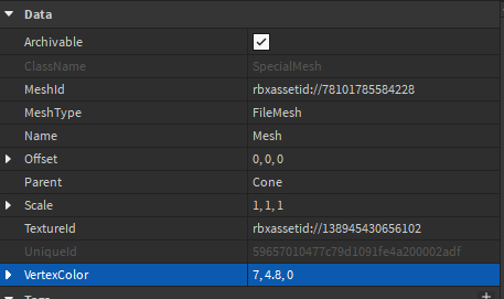 Image of configuring SpecialMesh