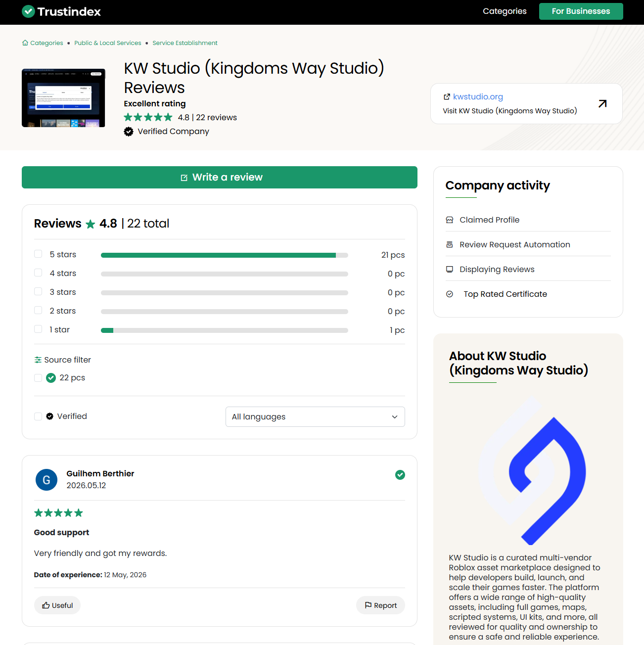 K W Developer KW Studio - Buying, browsing and selling Roblox assets has been made ...