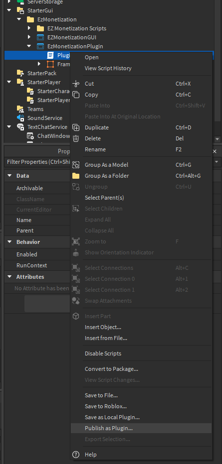 How to publish a plugin - Game Design Support - Developer Forum | Roblox
