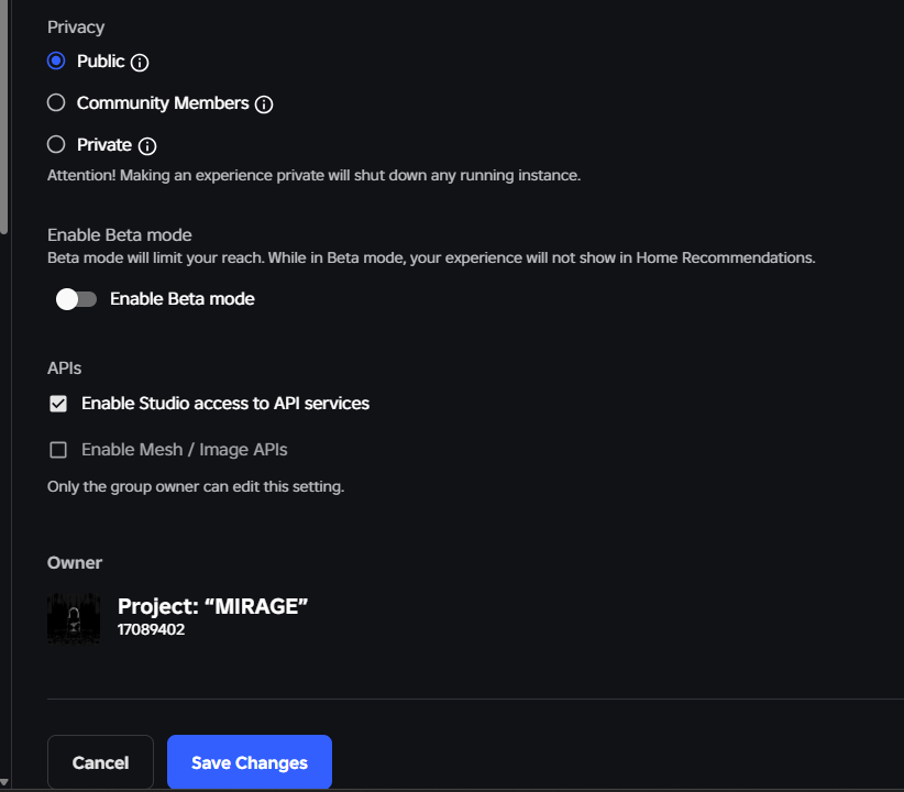 This experience is not yet eligible for public access