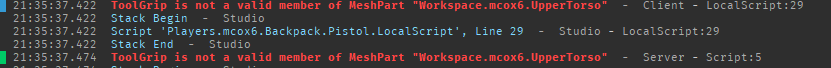 Script does not create Motor6D - Scripting Support - Developer Forum ...