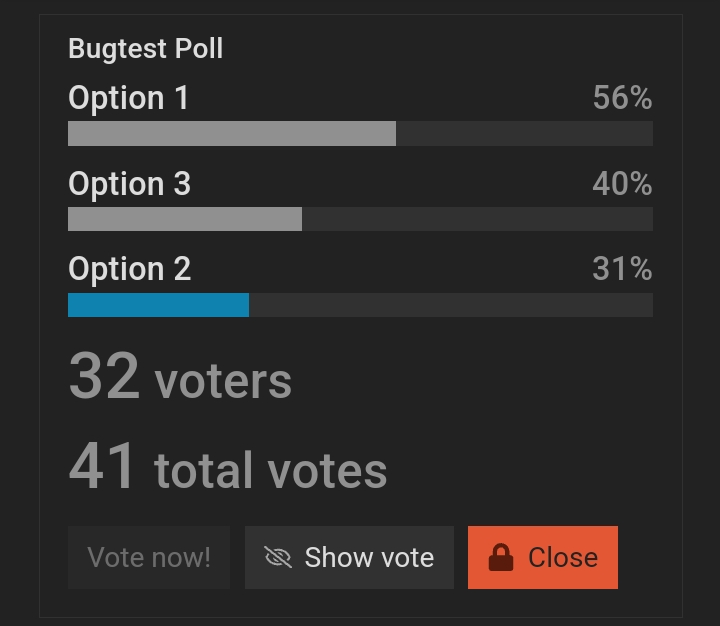 Poll Glitched to NaN% - Forum Bugs - Developer Forum | Roblox