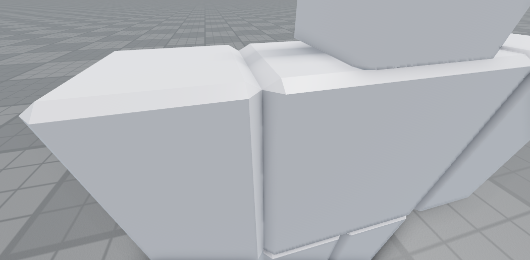 First attempt to recreate Roblox rig body parts in Roblox Studio using ...