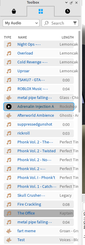 Toolbox is showing audios and models that i don't own in My models ...