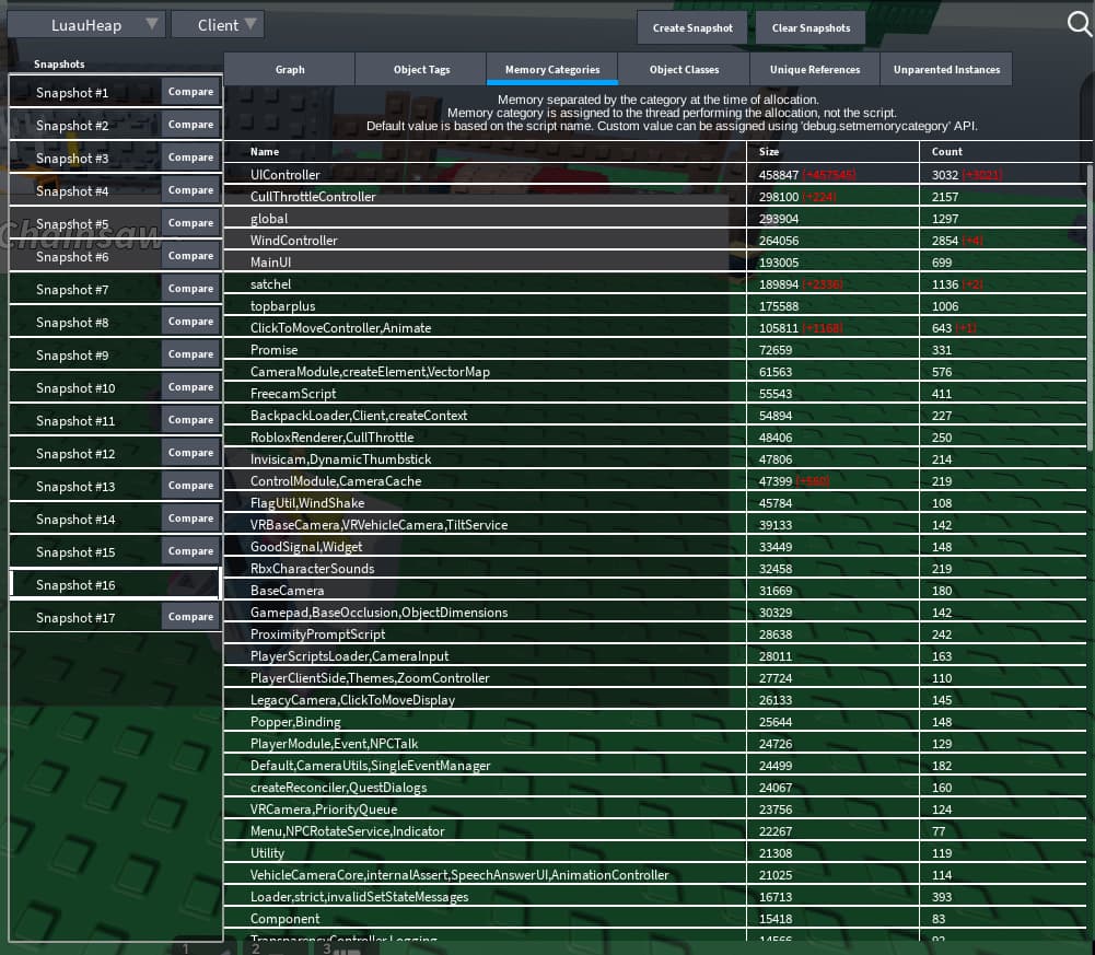 Could I Have A Memory Issue In Roblox Scripting Support Developer 