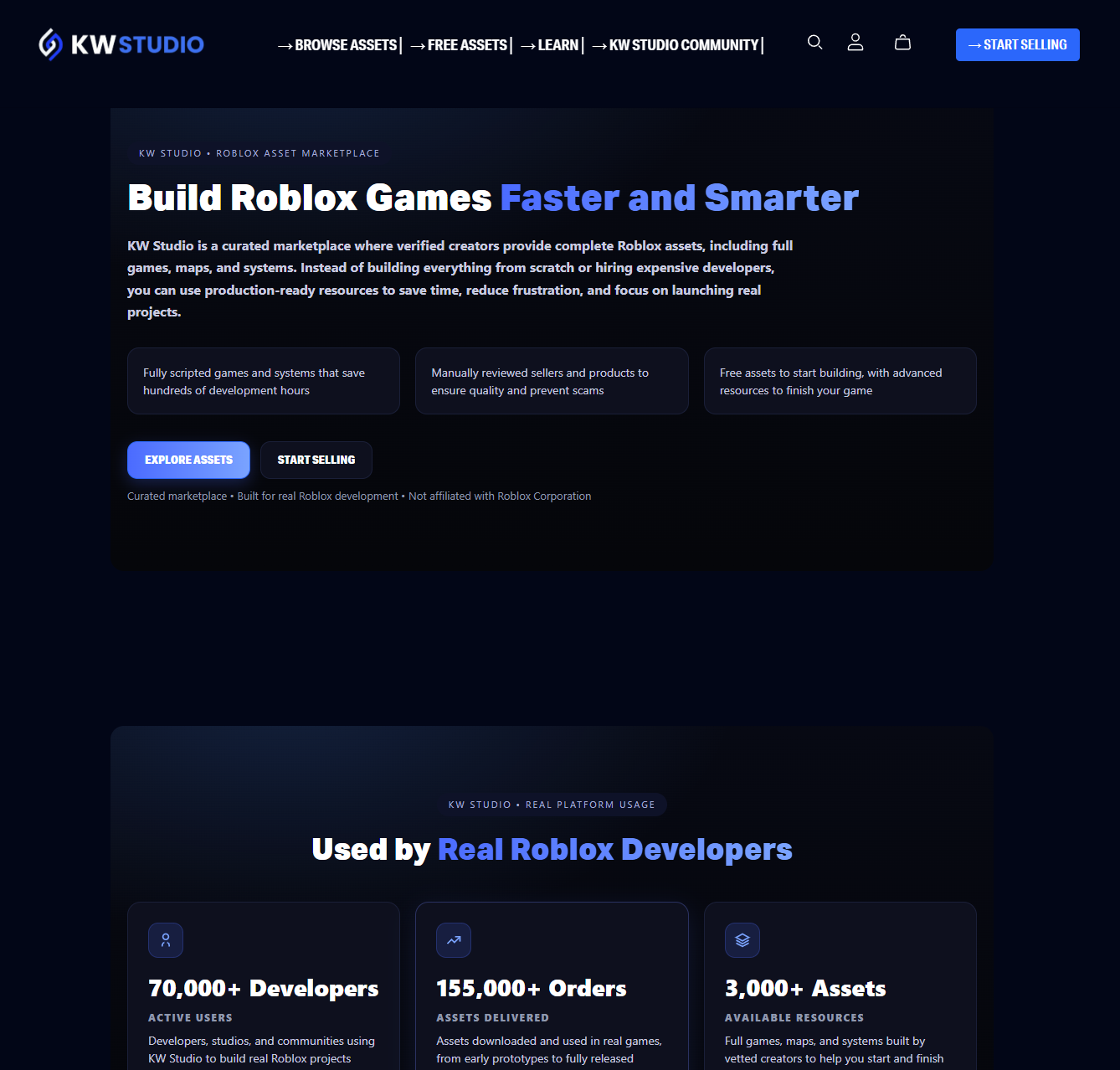 K W Developer KW Studio - Buying, browsing and selling Roblox assets has been made ...