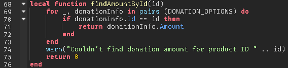 Couldn't find donation amount for product ID - Scripting Support ...