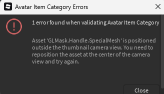 UGC Thumbnail Camera View Bug - Studio Bugs - Developer Forum | Roblox