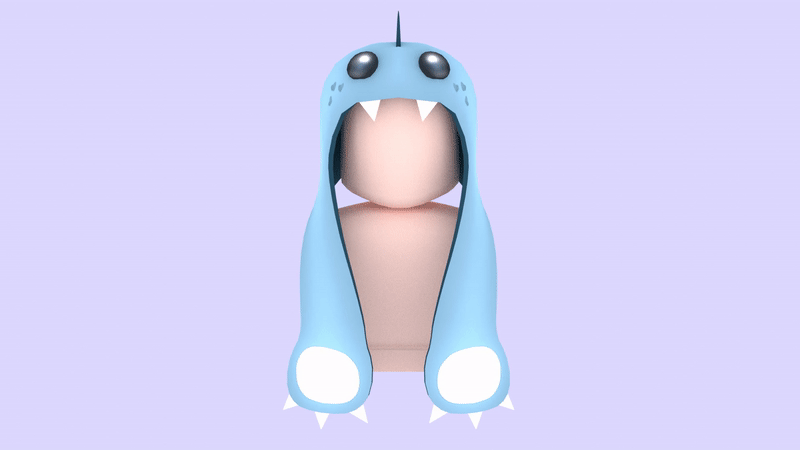 Lovely Dino Hood
