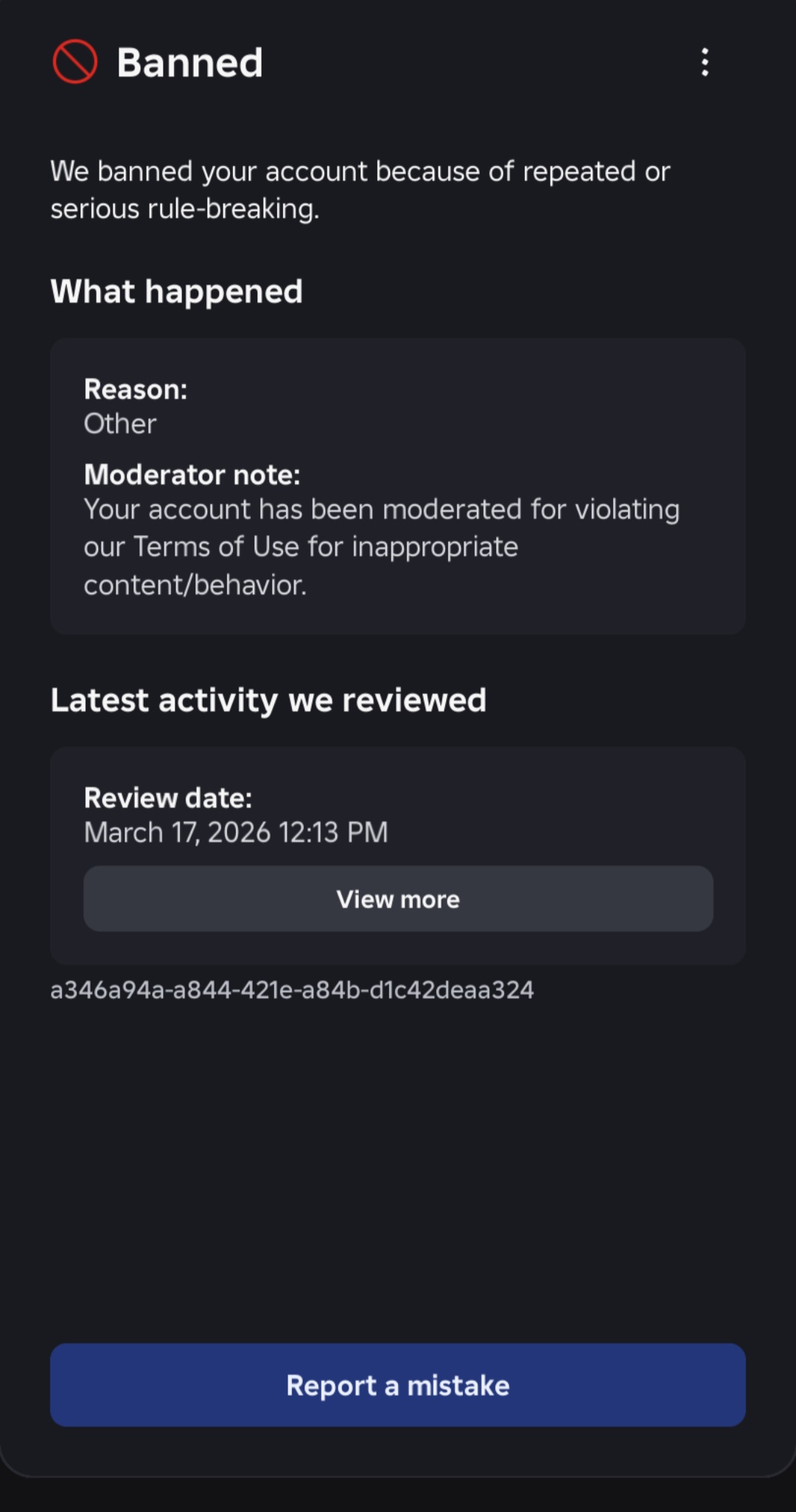 Account falsely banned - Platform Usage Support - Developer Forum | Roblox