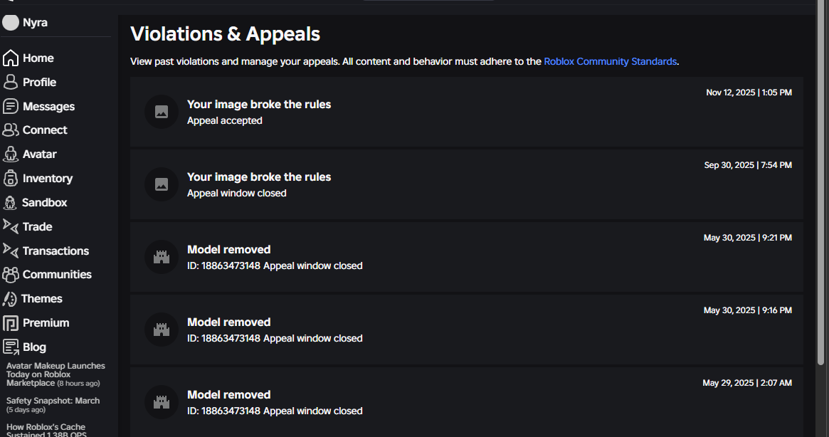 Multiple roblox accounts terminated due to enforcement ban - Platform ...