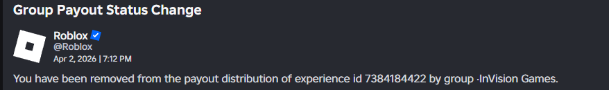 Payout Status removed (Image 1)
