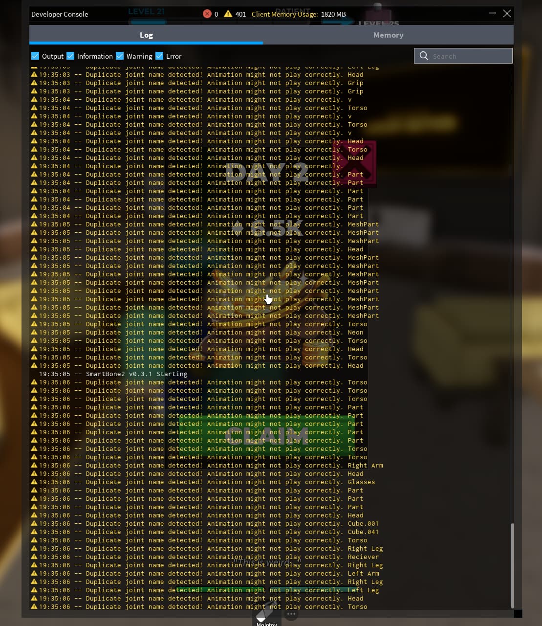 Animations not playing correctly, spamming error - Engine Bugs ...