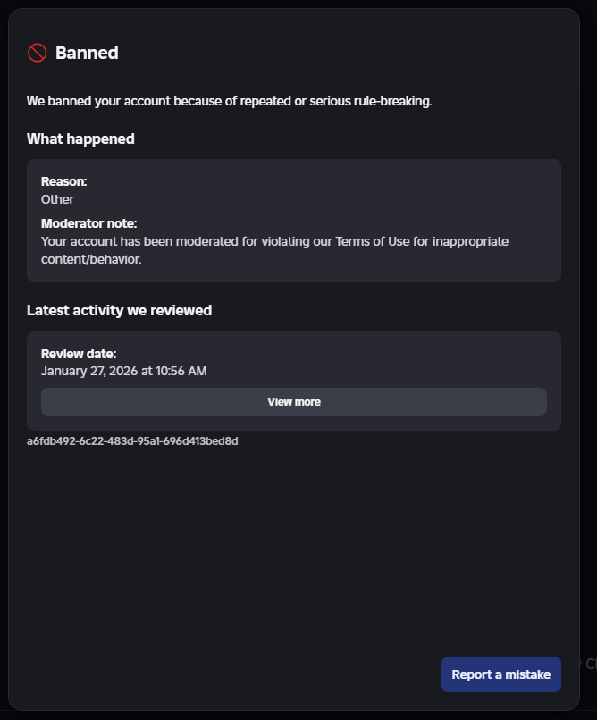 Account Still Terminated After Successful Asset Appeals Requesting 