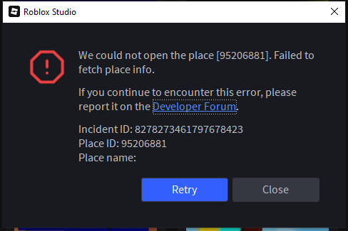 Unable to create a new game - Platform Usage Support - Developer Forum ...
