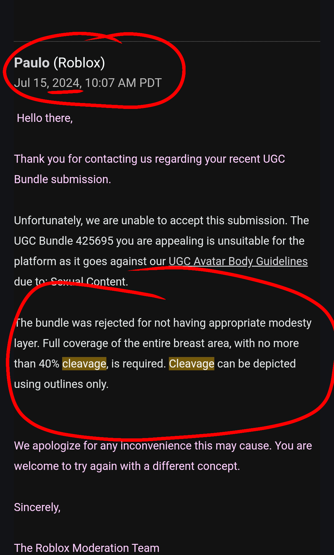 Roblox support doesnt work the same as a year ago Catalog Asset Bugs