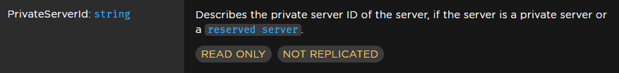 PrivateServerId equals empty string on reserved server - Scripting ...