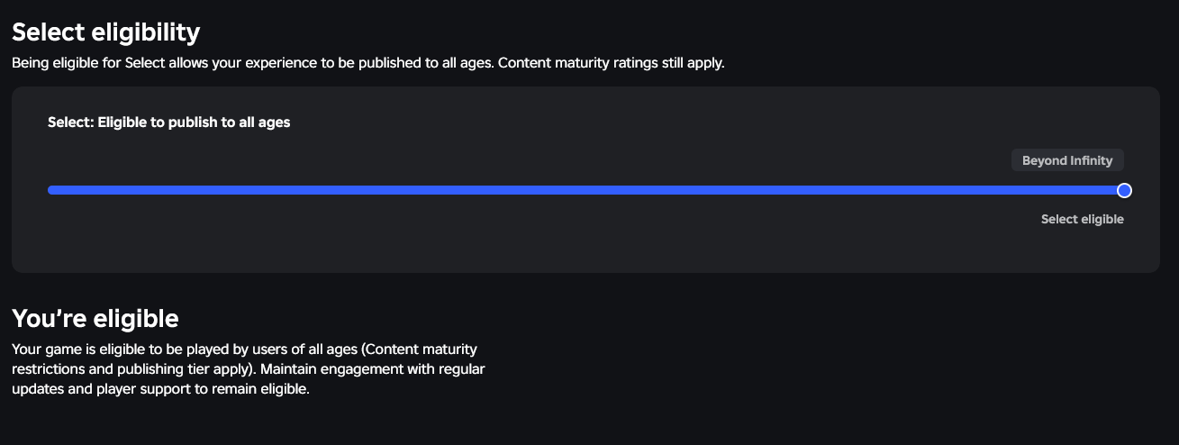 Select Eligibility is bugged - Studio Bugs - Developer Forum | Roblox