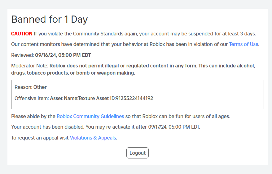 Roblox False Moderation - Platform Usage Support - Developer Forum | Roblox