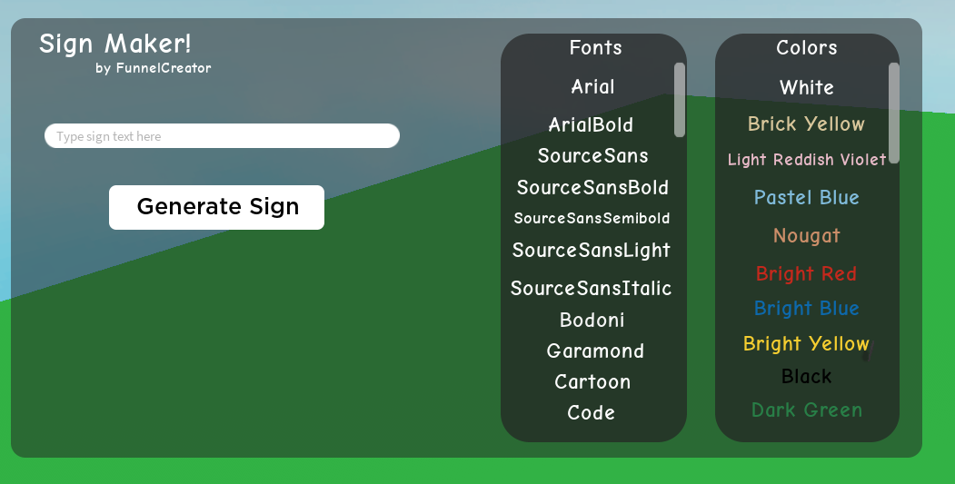 [New Plugin!] Sign Generator! - Customize your own sign in Roblox ...