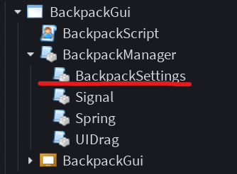 Backpack Button Gui BackpackManager - A customizable, plug and play backpack system ...