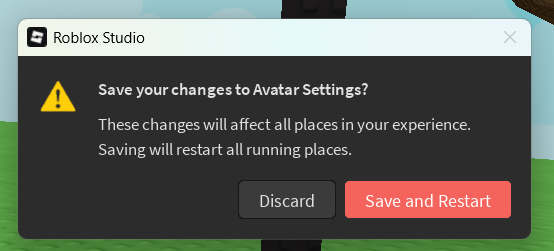 Avatar Editor Save Prompt Error - Studio Bugs - Developer Forum | Roblox