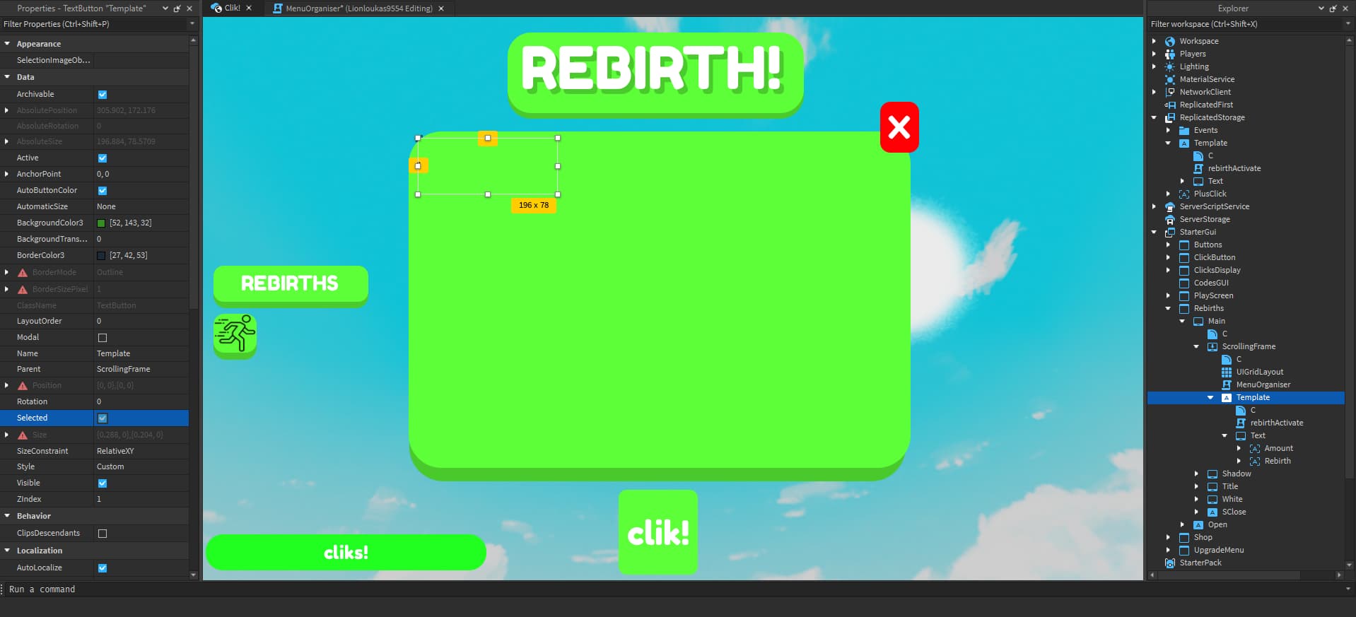 My Ui Buttons Are There But Invisible Scripting Support Developer