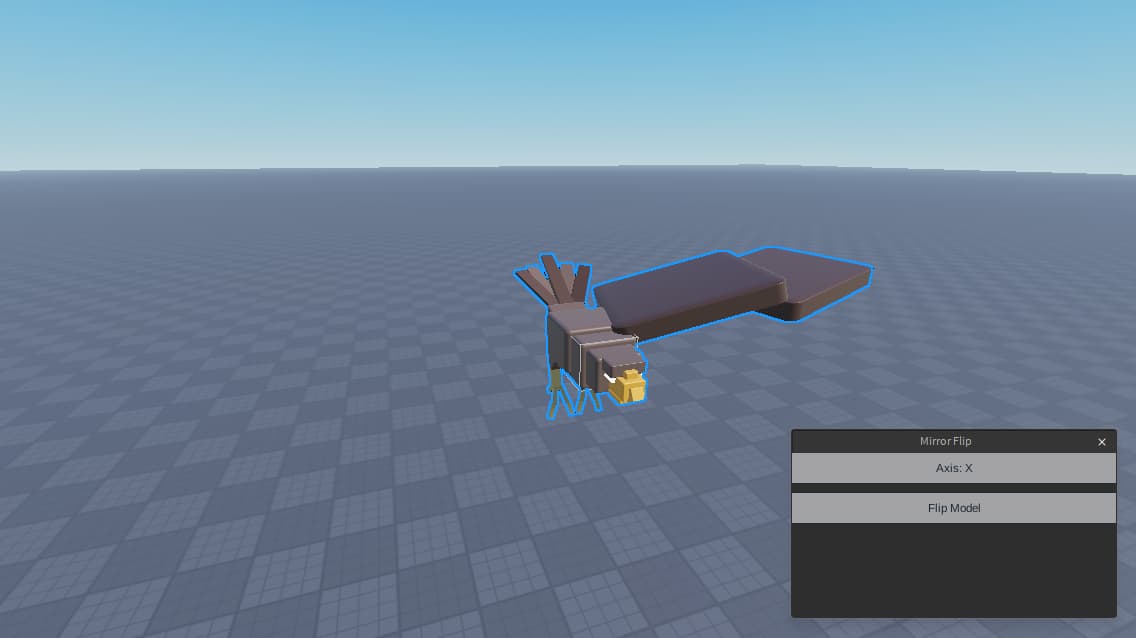 Flipped on X axis