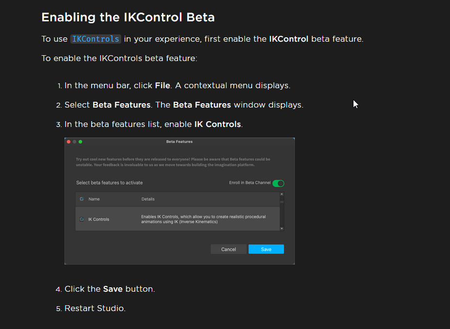 IK Controls are now out of beta! - Announcements - Developer Forum | Roblox