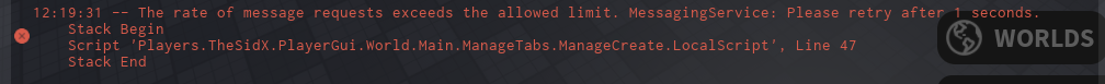 Need help with ratelimits in messaging service - Scripting Support ...