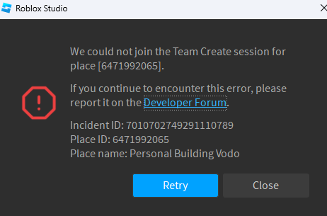 I'm not able to enter a Team Create place - Studio Bugs - Developer ...