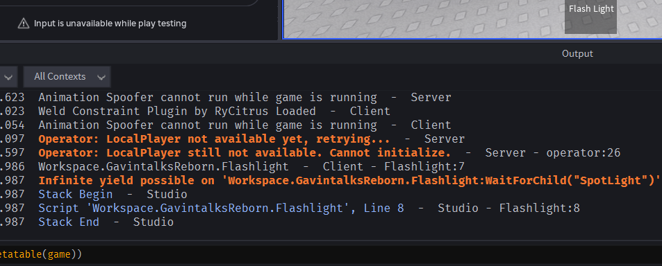 Script (localscript to be specific) failed to recongnize existing ...