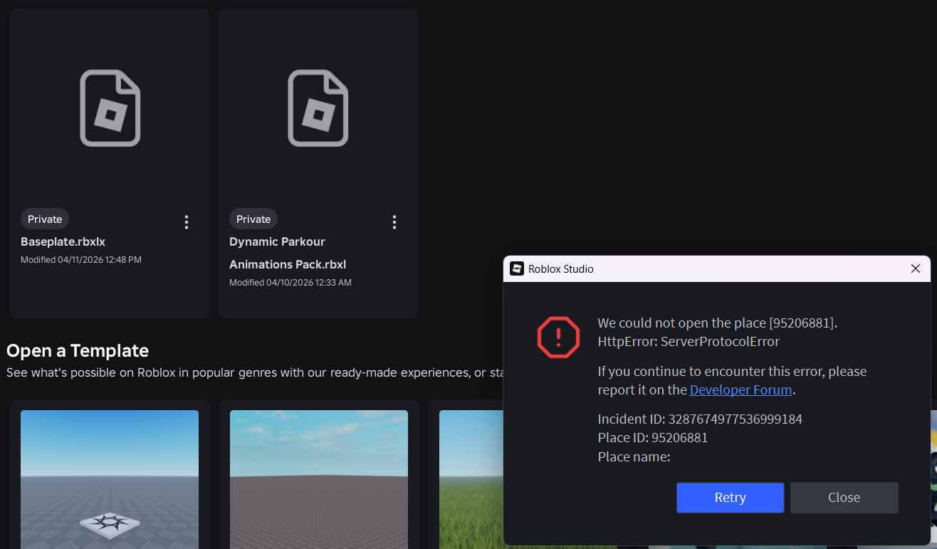 Studio Games and Assets Not Loading (on studio and in website) - Cloud ...