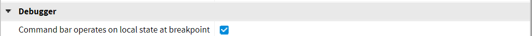 DebuggerCommandBarSetting