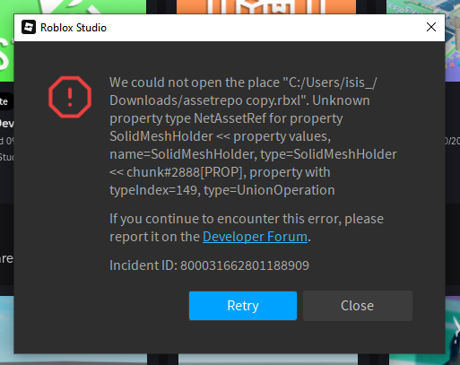Timeout on connect – Team Create unable to initialize (Incident ID ...