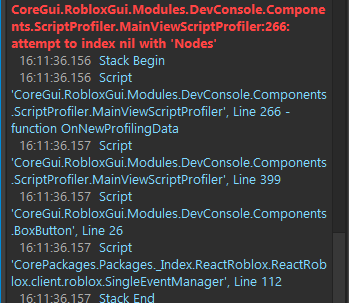 Broke the ScriptProfiler "Stop" button - Engine Bugs - Developer Forum ...