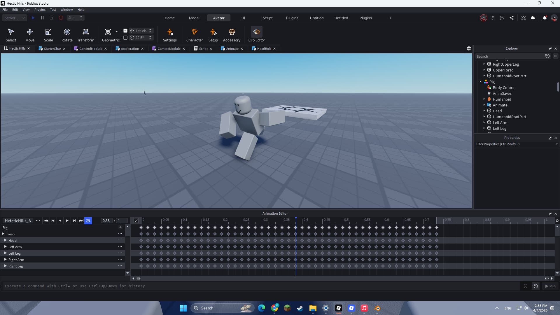 [Torso + Head Not Animated] R6 Custom Walk Animation - Platform Usage ...