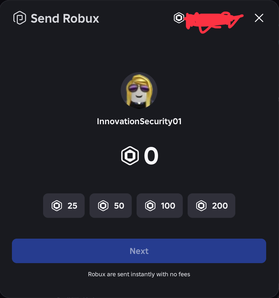 Increase the max robux send option via Roblox Plus - Website Features ...