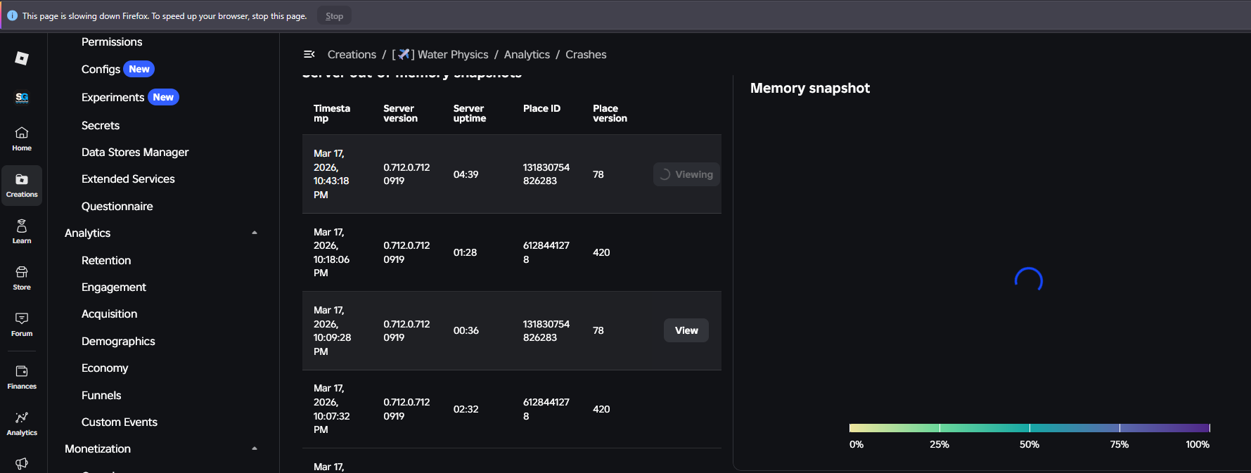 Analytics: Diagnose server crashes with server memory snapshots ...