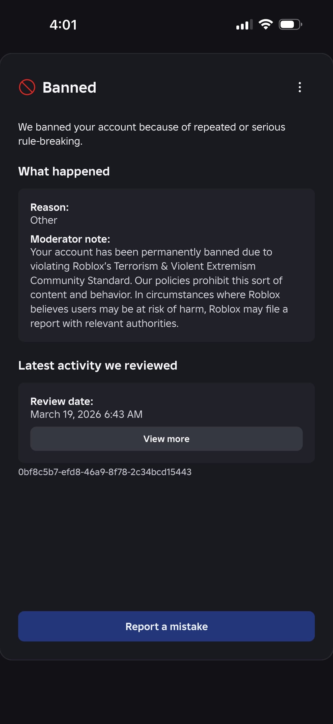 Huge issue regarding Roblox Support & Moderation - Roblox Application ...